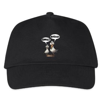 seriously omg Fun Shirt - Kids’ Baseball Cap - black - Front
