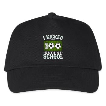I Kicked 100 Days Of School Soccer 100th Day Boys - Kids’ Baseball Cap - black - Front
