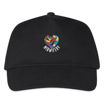 Sage-femme Cœur Mains Diversité Sage-femme - Casquette de baseball Enfant - noir - Devant