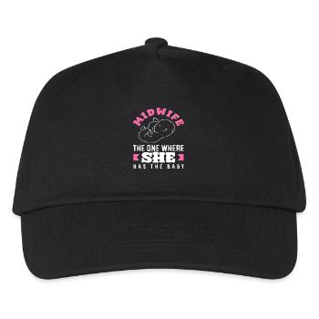 Hebamme Die Die Das Baby Hat - Kinder Basecap - Schwarz - Vorne