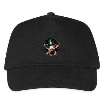 St. Patrick's Day Schwein - Kinder Basecap - Schwarz - Vorne