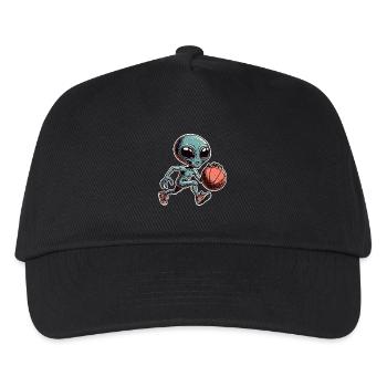 Alien Basketball Dunking - Kids’ Baseball Cap - black - Front