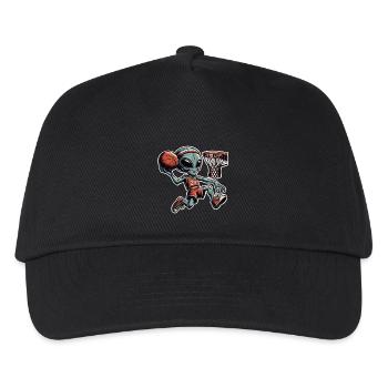 Alien Basketball Dunking - Kids’ Baseball Cap - black - Front