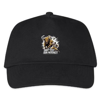 A BULL TOTALLY WRECKING A MATADOR - Kids’ Baseball Cap - black - Front