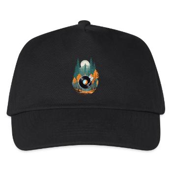 Vintage Turntable Music Retro Streetwear - Kids’ Baseball Cap - black - Front