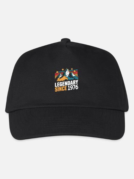 Legendär Seit 1976 Vintage Gebirge Retro Berge - Kinder Basecap - Schwarz