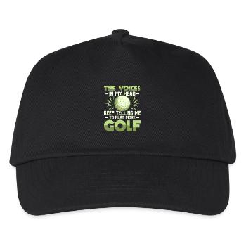 Les voix dans ma tête n’arrêtent pas de me dire Golf golfeur - Casquette de baseball Enfant - noir - Devant