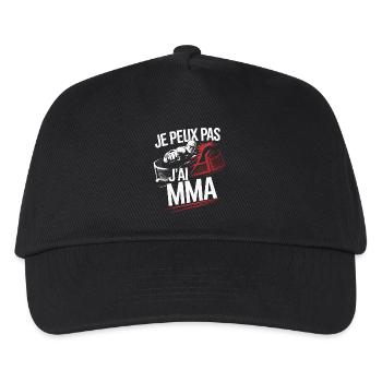 Je peux pas j'ai MMA - Casquette de baseball Enfant - noir - Devant