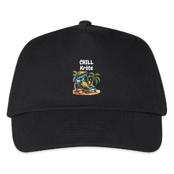 CHILL Kröte - Kinder Basecap - Schwarz - Vorne
