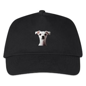 Italienischer Windspielhund - Kinder Basecap - Schwarz - Vorne