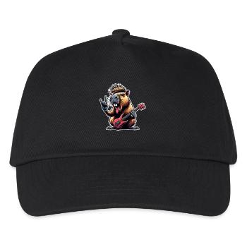 Capybara Rock and Roll Gitarrist - Kinder Basecap - Schwarz - Vorne