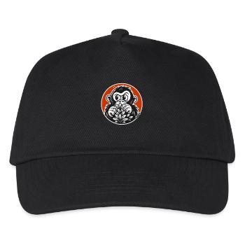 Versteckter Affe: Lustiges Gorilla Cartoon - Kinder Basecap - Schwarz - Vorne