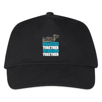 Dragon Boating Rowing Together Winning Paddling - Kinder Basecap - Schwarz - Vorne