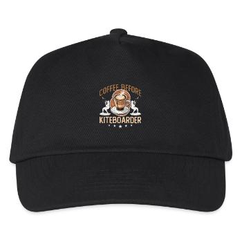 Kiteboarding Coffee Before Surfing Coffee Lover - Kinder Basecap - Schwarz - Vorne