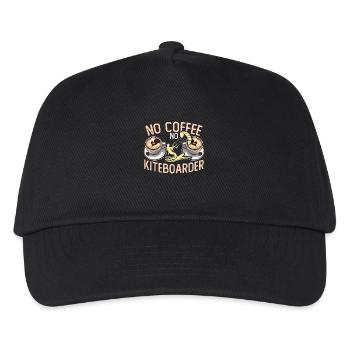 Kiteboarding No Coffee No Kitesurfing Coffee Lover - Kinder Basecap - Schwarz - Vorne