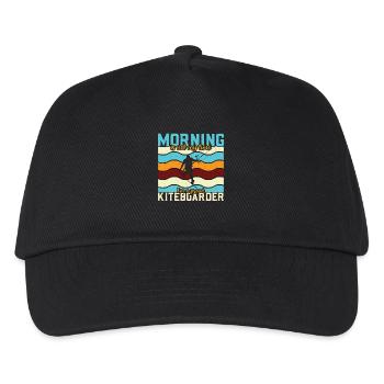 Kiteboarding Morning Is Not My Time I'm Windsurfer - Kinder Basecap - Schwarz - Vorne