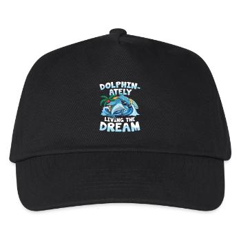 Dolphin-ately Living The Dream - Kinder Basecap - Schwarz - Vorne