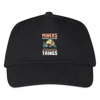 Miners Are Great Getting To The Bottom Of Things - Kinder Basecap - Schwarz - Vorne