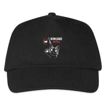 Meowlicious Bites – Sushi für Katzenfans - Kinder Basecap - Schwarz - Vorne