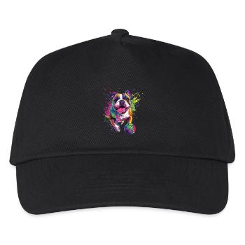 Bulldogge - Kinder Basecap - Schwarz - Vorne