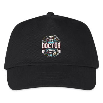 It's Doctor Actually 19 - Kinder Basecap - Schwarz - Vorne