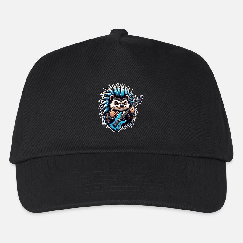 Hedgehog Guitariste de rock and roll - Casquette de baseball Enfant - noir