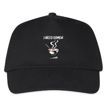 Ich brauche Ramen - Kinder Basecap - Schwarz - Vorne