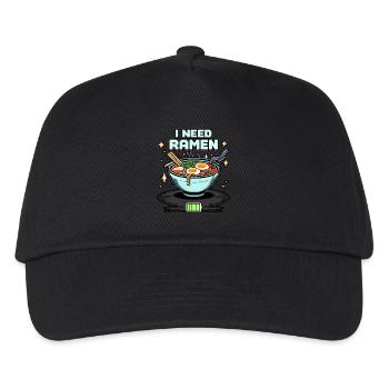 Ich brauche Ramen - Kinder Basecap - Schwarz - Vorne