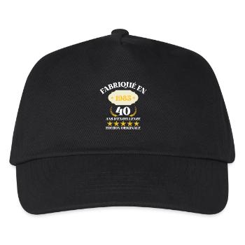 Made in 1985 – 40 Years of Excellence - Kids’ Baseball Cap - black - Front