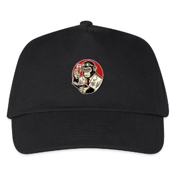 Scientist gorilla with test tube - Kids’ Baseball Cap - black - Front