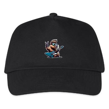 Capybara Rock and Roll Guitarist - Kids’ Baseball Cap - black - Front
