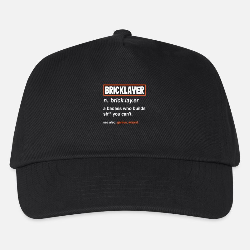 Mason Definition Genius Wizard Humor - Kids’ Baseball Cap - black