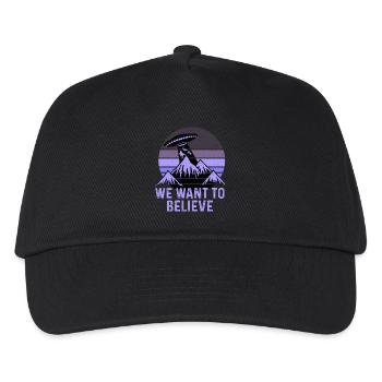 UFO-Bigfoot Nessie Einhorn - Kinder Basecap - Schwarz - Vorne