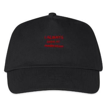 Ich trinke immer in Maßen – Red Script - Kinder Basecap - Schwarz - Vorne