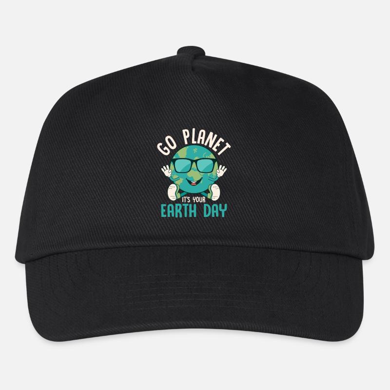 Go Planet It's Your Earth Day Environmental Planet - Kinder Basecap - Schwarz