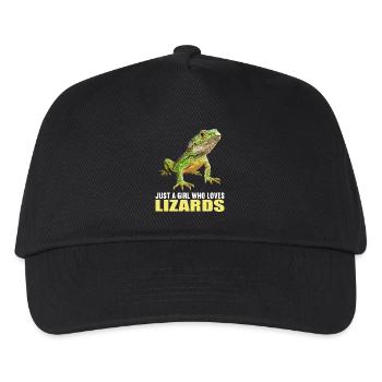 Eidechsen Eidechse - Kinder Basecap - Schwarz - Vorne