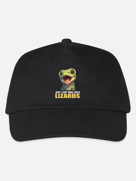 Eidechsen Eidechse - Kinder Basecap - Schwarz