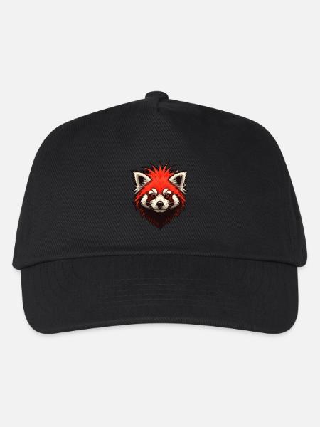 Red punk panda - Kids’ Baseball Cap - black