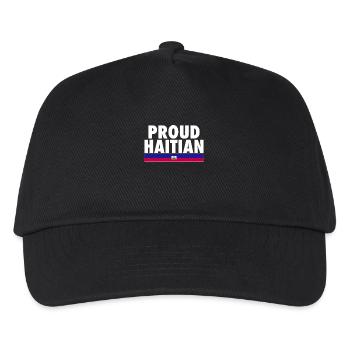 Proud Haitian Haiti Flagge Haitianische - Kinder Basecap - Schwarz - Vorne