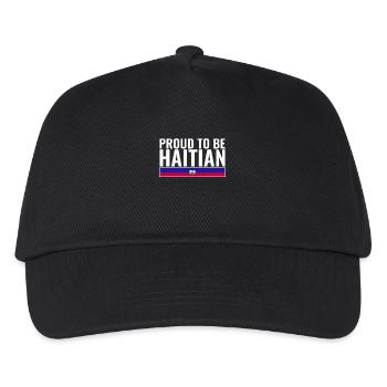 Proud To Be Haitian Haiti Flagge Haitianische - Kinder Basecap - Schwarz - Vorne