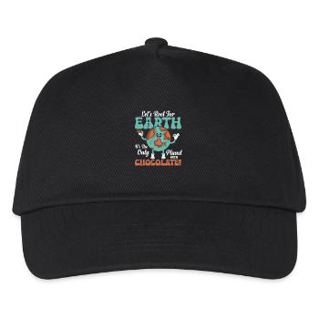 Let's Root For Earth Earth Day Planet - Kinder Basecap - Schwarz - Vorne