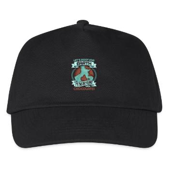 Let's Root For Earth Planet Earth Day - Kinder Basecap - Schwarz - Vorne