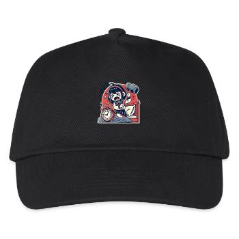 Fille fatiguée avec un marteau et un réveil - Casquette de baseball Enfant - noir - Devant