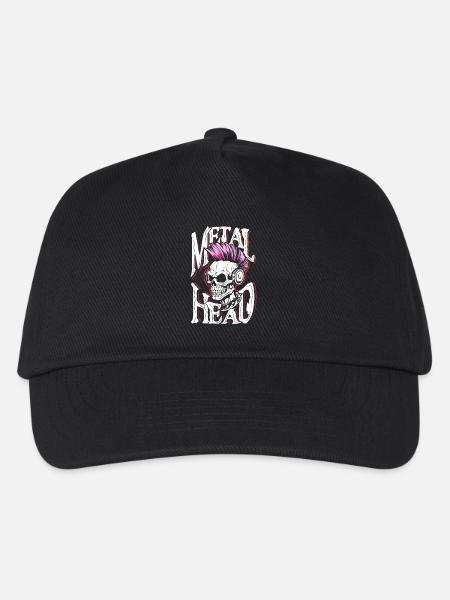Metal head - Kinder Basecap - Schwarz