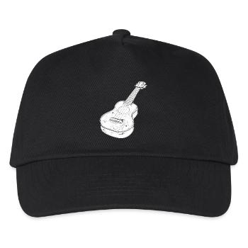 Ukulele Drawing - Kids’ Baseball Cap - black - Front