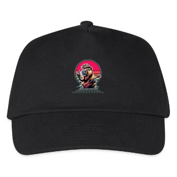 Capybara Rock and Roll Gitarrist - Kinder Basecap - Schwarz - Vorne