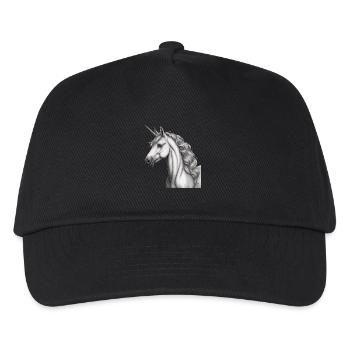 Pferd Einhorn Fabelwesen Pferde Einhörner - Kinder Basecap - Schwarz - Vorne