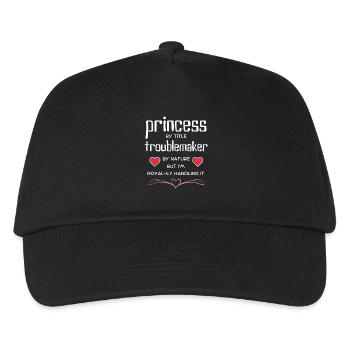 Princess TroubleMaker Tee - Kids’ Baseball Cap - black - Front