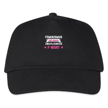 Feminismus Ist Mein Zweitliebstes F Wort - Kinder Basecap - Schwarz - Vorne