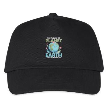 The Future Of Planet Earth Teacher Earth Day - Kinder Basecap - Schwarz - Vorne
